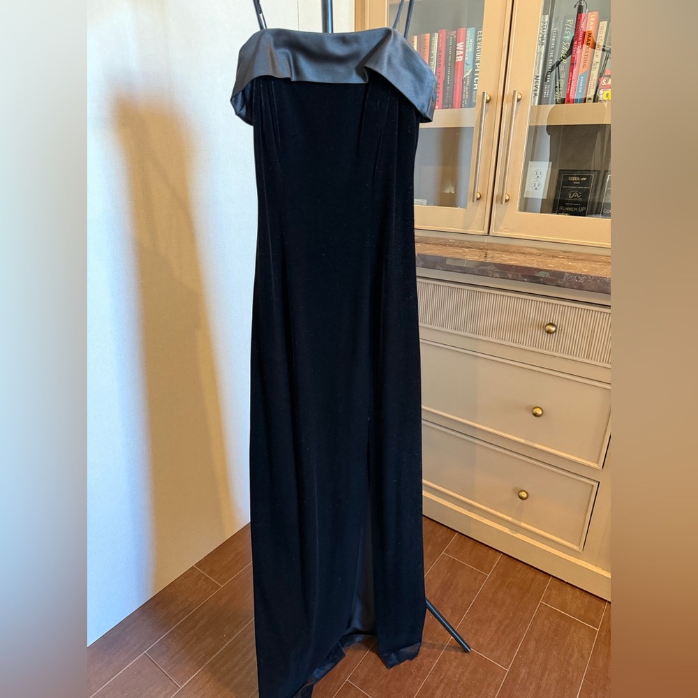 Alex Evenings Black Velvet Dress